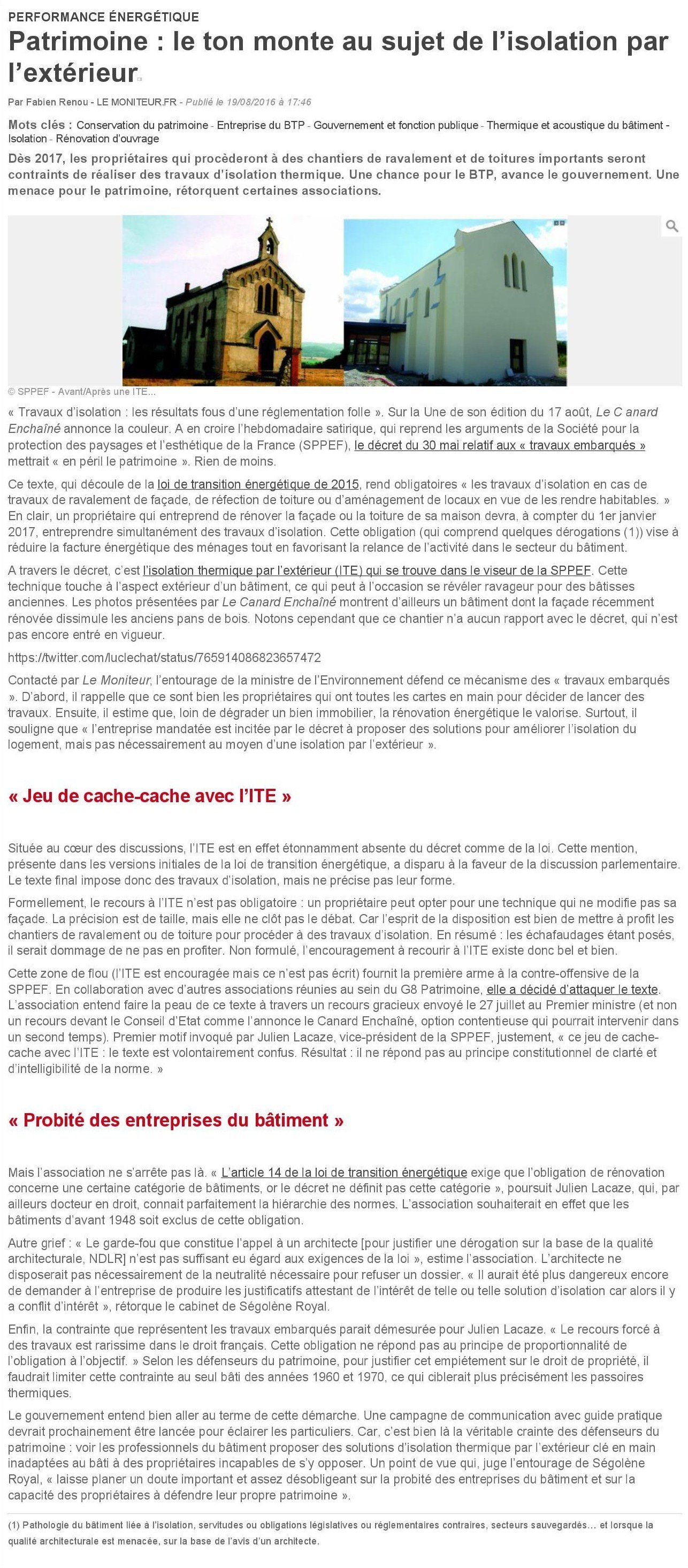 Article ITE LeMoniteur.fr