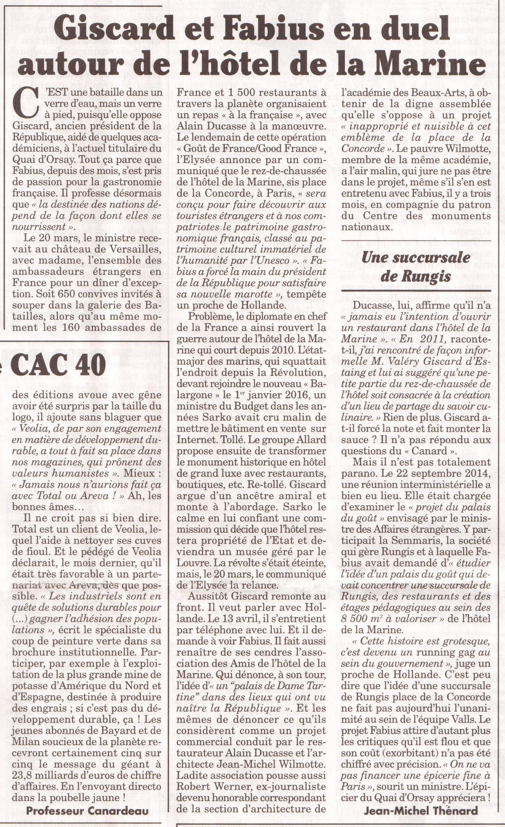 Le Canard enchaîné n° 4930 du 22 avril 2015, p. 5