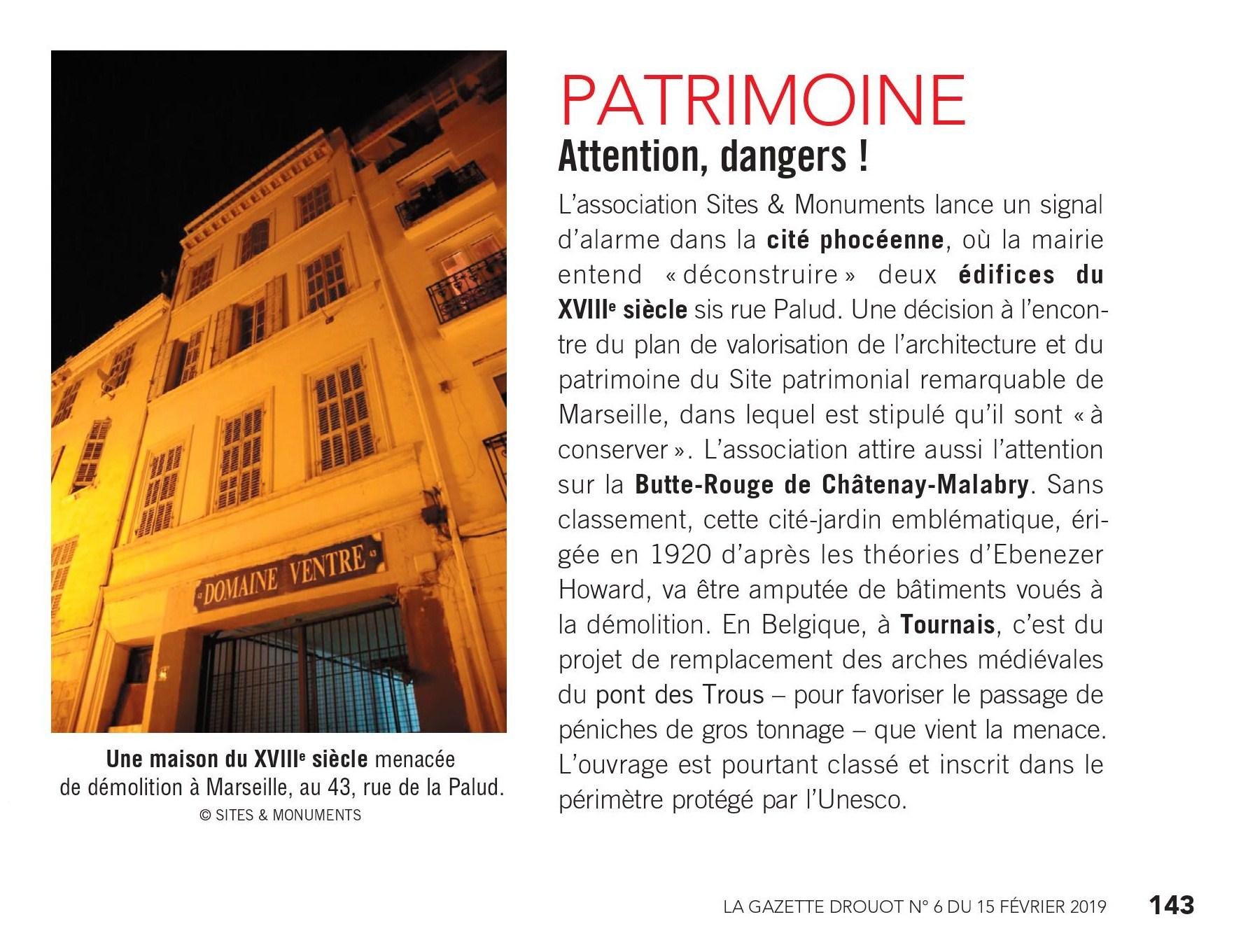 Gazette de Drouot du 15 février 2019, rue de la Palud