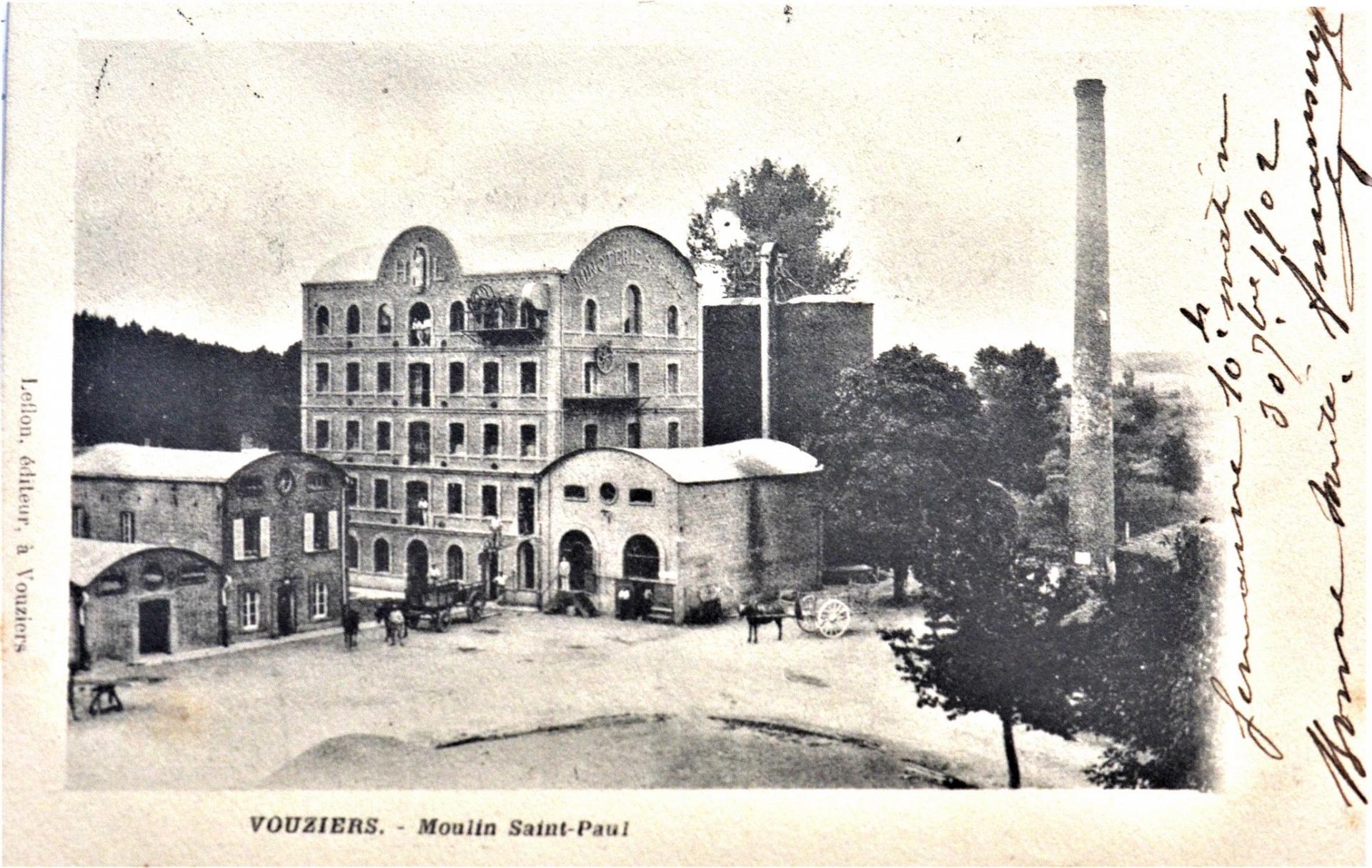 <small>Le moulin Saint-Paul, carte postale de 1902</small>
