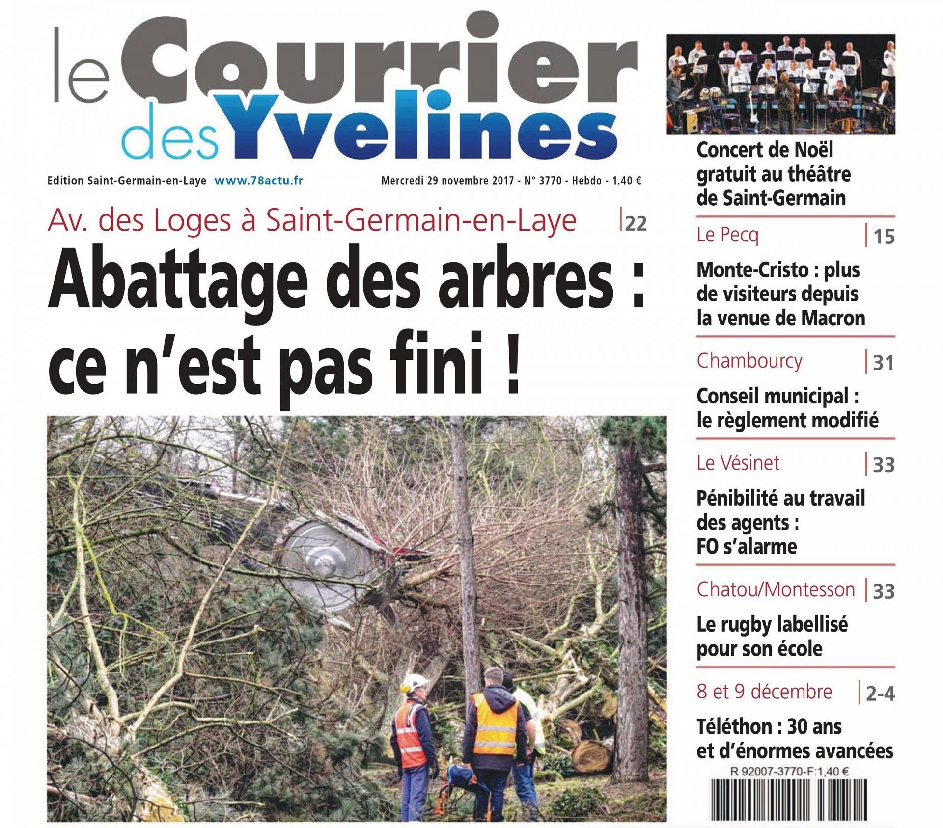 Le Courrier des Yvelines du 29 novembre 2017 Sites & Monuments - SPPEF (1)