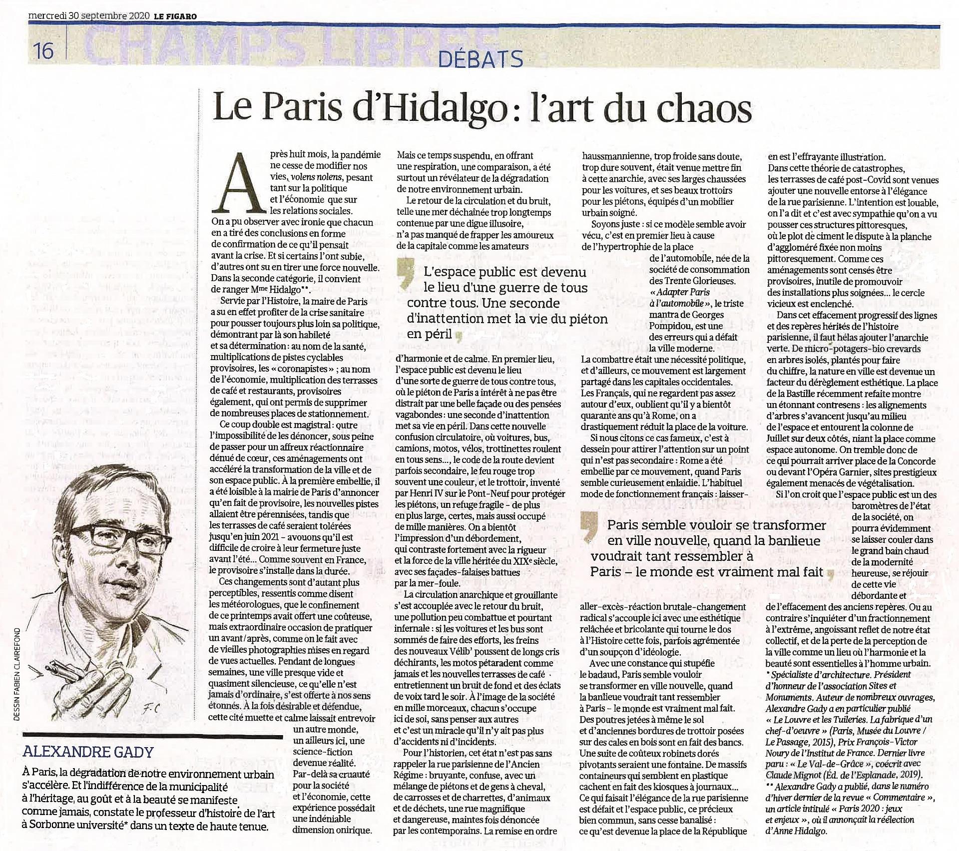 Le Figaro A. Gady 30 septembre 2020 L'art du chaos