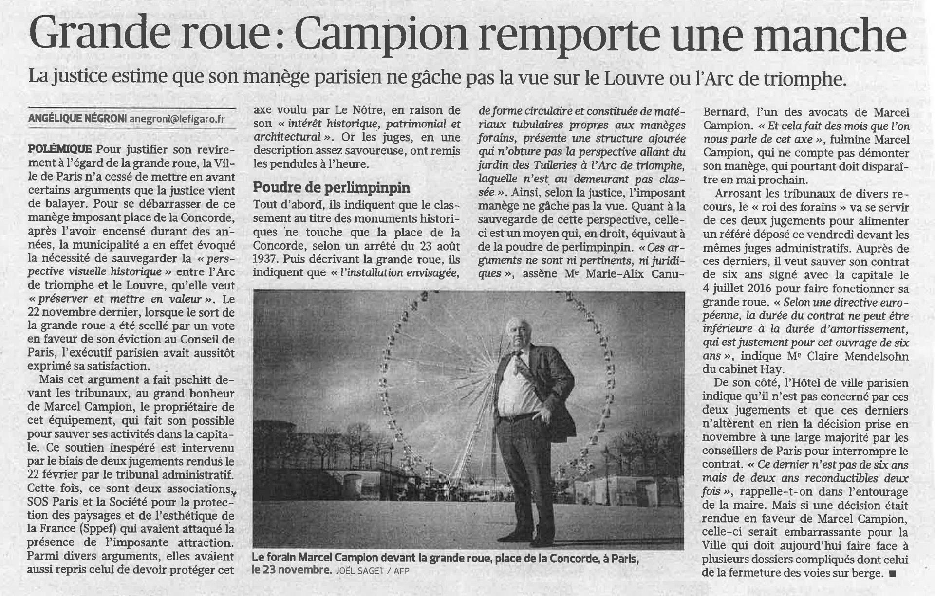Le Figaro du 6 mars 2018 Angélique Negroni