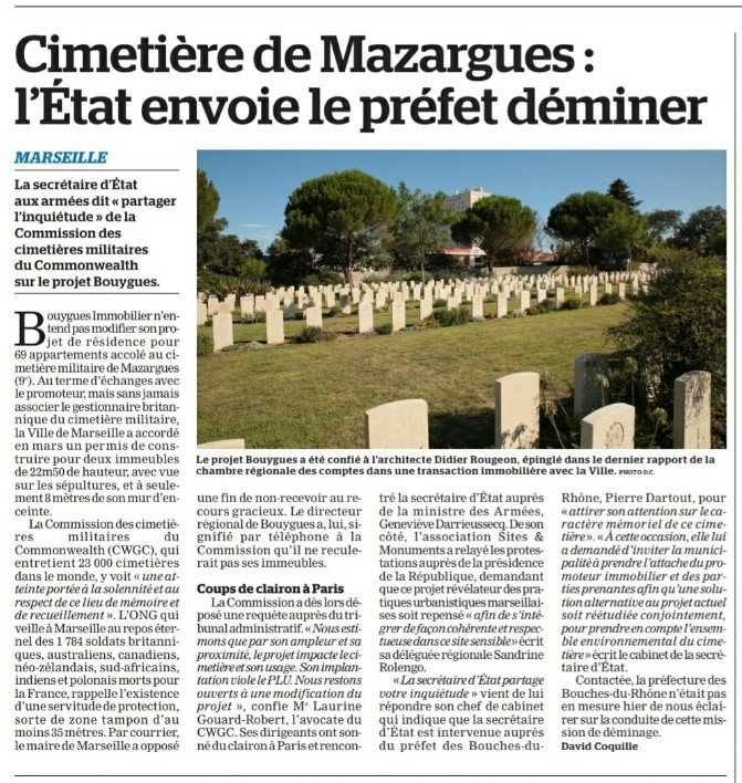 La Marseillaise du 12 décembre 2019 (cimetière de Mazargues)