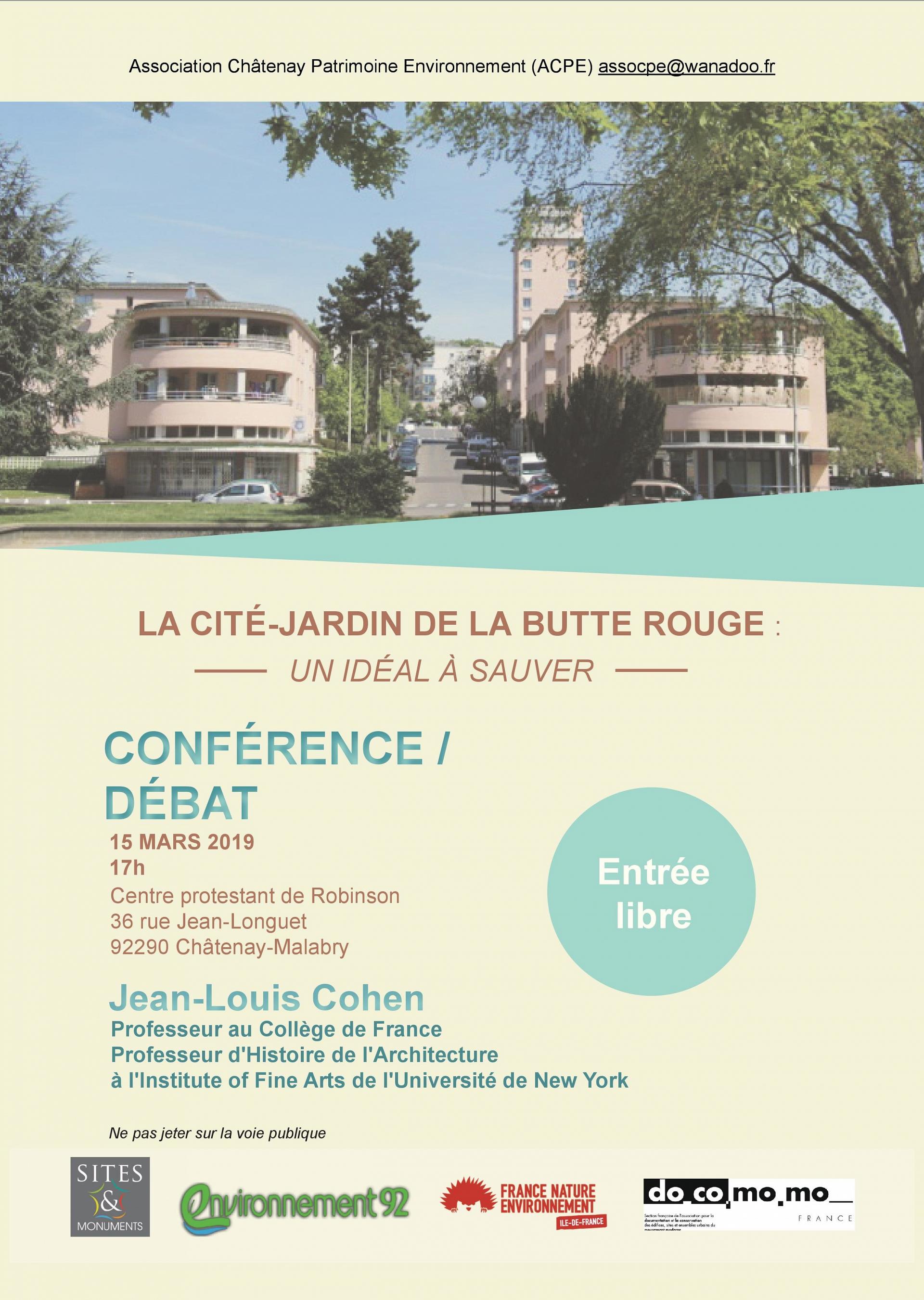 Conférence JL Cohen La Butte Rouge