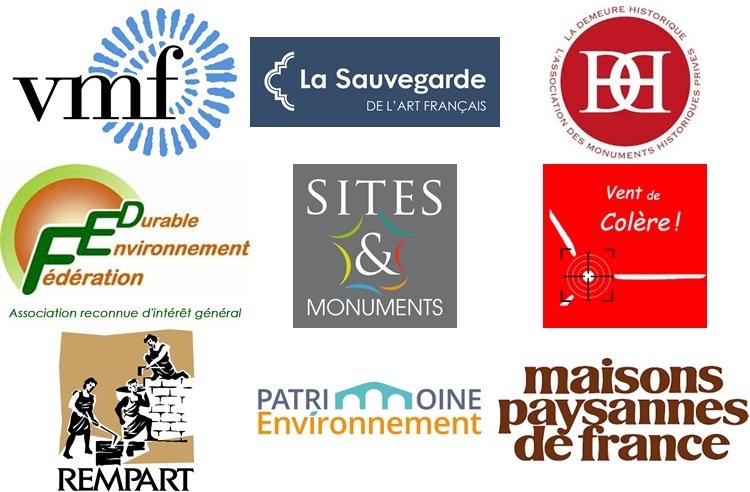 Logos VMF, La Sauvegarde, DH, FED, S&M, VDC, Rempart, PE, MPF